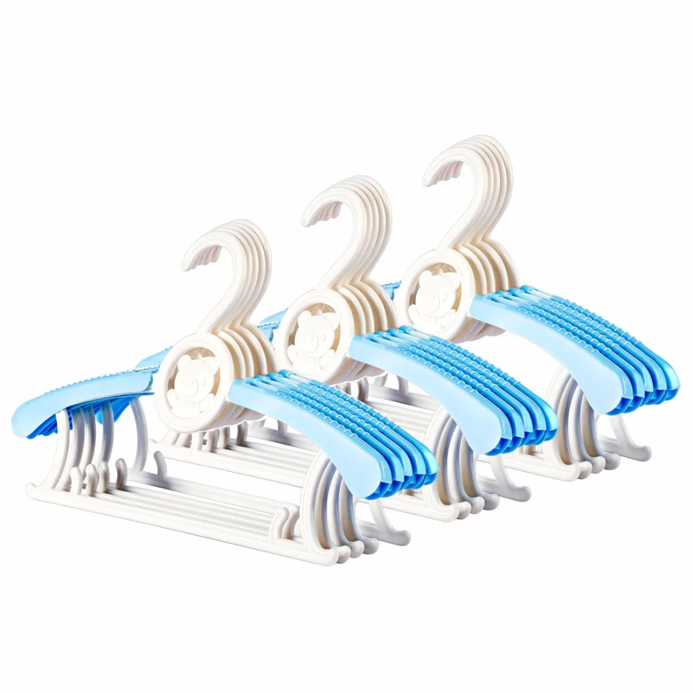 

HIPSTEEN 15PCS Kids Stretchable Plastic Clothes Hanger Durable Simple Baby Coat Hanger