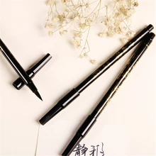 Cute Creative Double Head Platinum Soft Calligraphy Brushes Plastic Handle For Kids Gift Painting Supplies Free Shipping 903