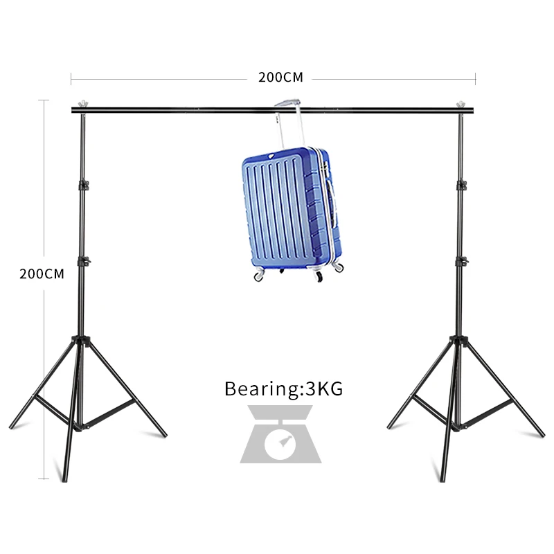 

High Quality 6.5FT*6.5FT/2*2m Studio Professinal Photography Photo Backdrops Background Support System Stands + Carry Bag