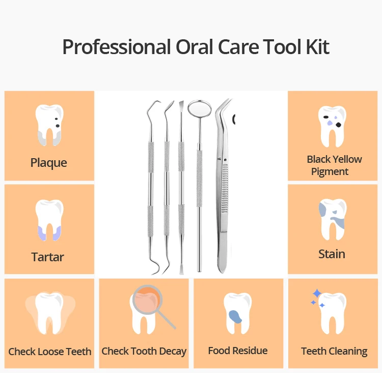 Стоматологическое зеркало из нержавеющей стали стоматологический набор инструментов зонд набор для ухода за зубами инструмент Пинцет Hoe серповидный скалер