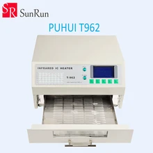 Мелких PUHUI T-962 инфракрасный нагреватель T962 Пайка оплавлением припоя печи BGA SMD SMT паяльная Sation T 962 оплавленная печь для духовки сварочный аппарат