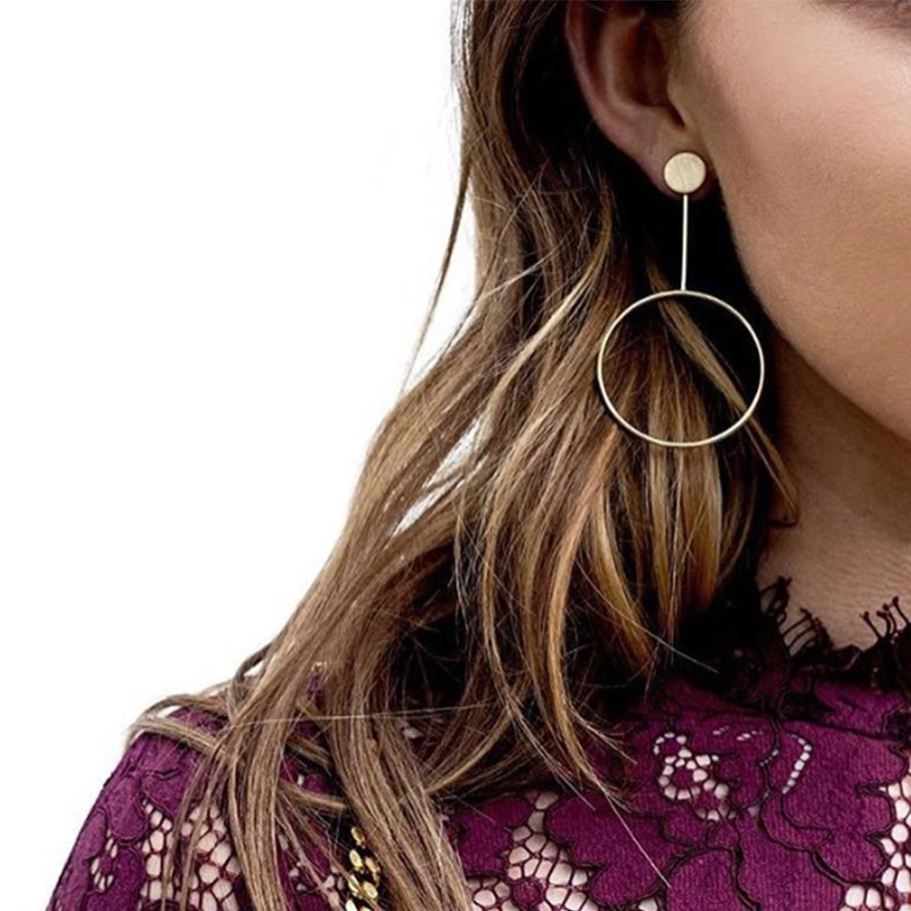 2 шт./компл. женские милые геометрические круглые серьги-гвоздики набор простой темперамент серьги-гвоздики вечерние ювелирные изделия аксессуары