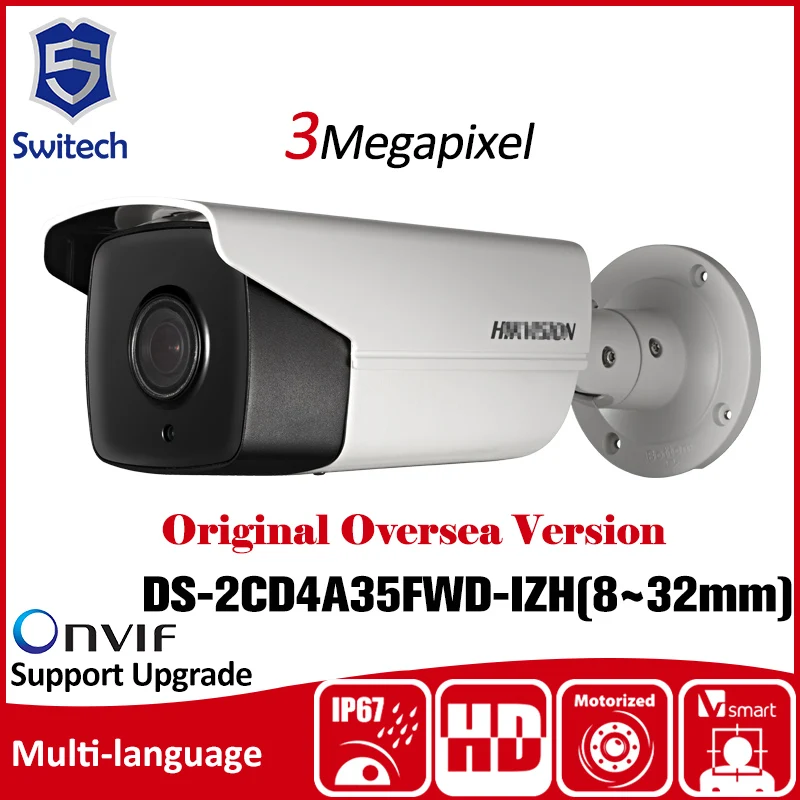 

Hikvision DS-2CD4A35FWD-IZH original english version 3MP smart Ip Camera Cctv Bullet Poe Ip67 H265 Onvif Network Camera