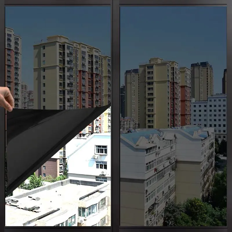 

Black-Silver One Way Mirror Window Film Self Adhesive Vinyl Sun Blocking Sticker Tinting Privacy for Home Bedroom 2/3/4/5/6/7m
