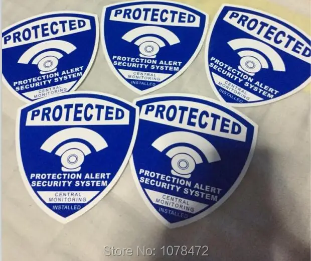 

5 PCS Decals Waterproof alarm Sticker Warning Sign Security Surveillance CCTV camera DVR Anti-theft alarm Warning Sign Sticker