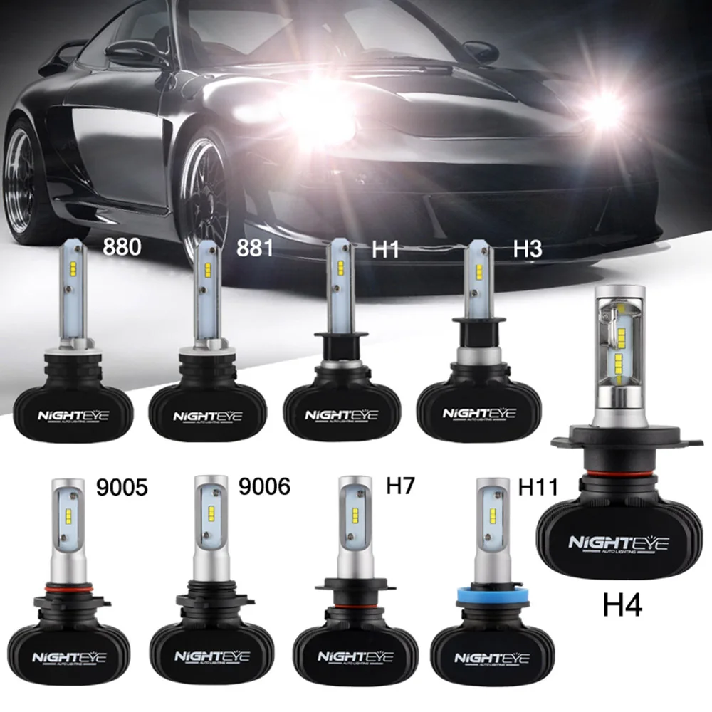 Kkmoon NIGHTEYE 8000лм H4 9003 HB2 комплект автомобильных светодиодных фар замена лампы Hi/Lo луч