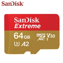 SanDisk Micro SD карта 128 ГБ A1 A2 32 Гб карта памяти Экстремальная Micro SD UHS-I TF карта высокая скорость U3 V30 64 Гб Поддержка 4K
