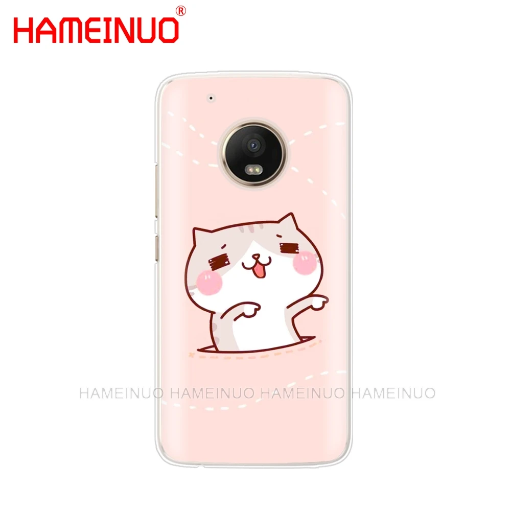 HAMEINUO Kawaii Molang с рисованным аниме собаки кошки кожаный чехол для мобильного телефона чехол для Motorola Moto x4 C G6 G5 G5S G4 Z2 Z3 PLAY PLUS