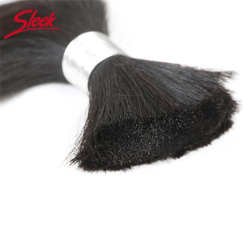 Sleek Remy Human Hair Malaysian Straight Bulk Hair For Braiding In Natural Color 8 To 30 Inches Crochet Braids No Weft Bulk