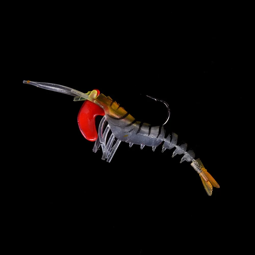 5 Segmented Fishing Lures Prawn Shrimp Lure Luminous Soft Bait Fishing