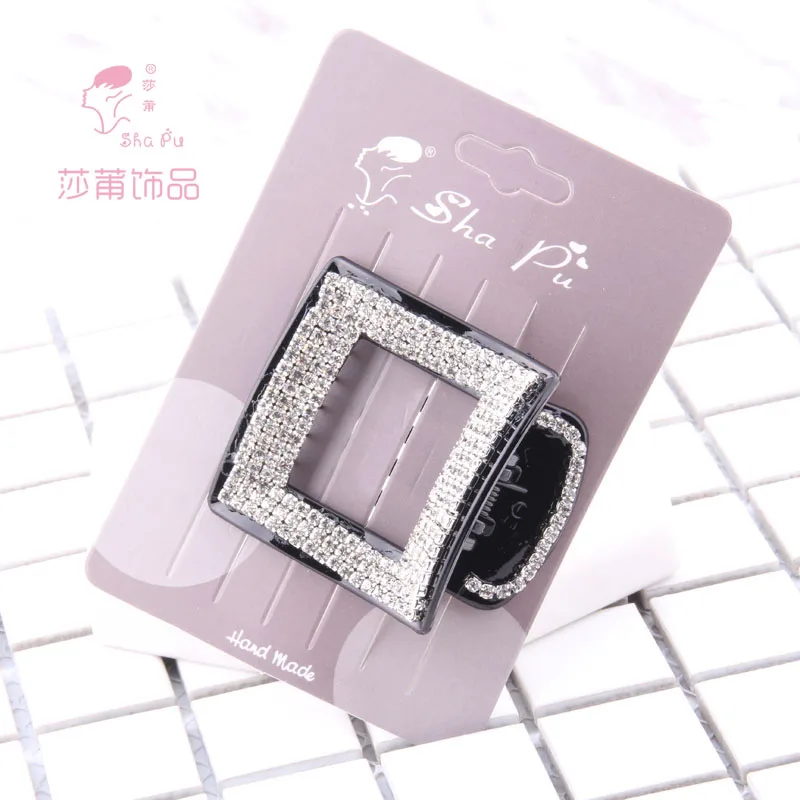 Shapu Acrylic Crystal Square Medium Claw Type Clip Hair Clips For
