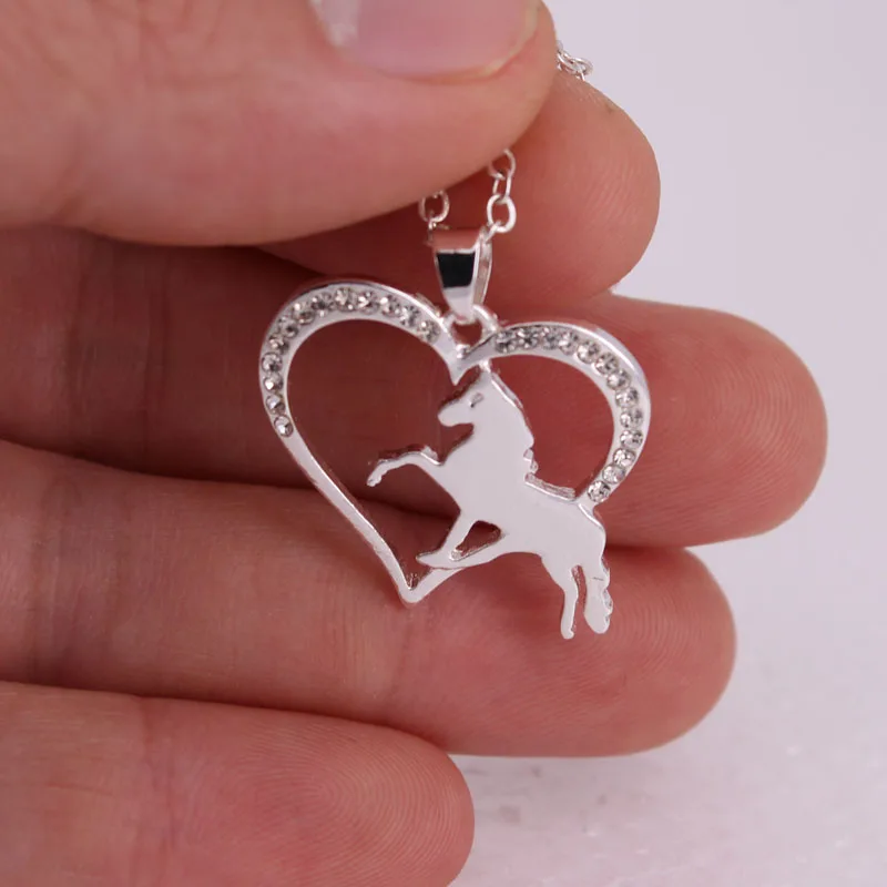 hzew new running horse and heart pendant necklace animal necklaces gift hzew new running horse and heart pendant necklace animal necklaces gift
