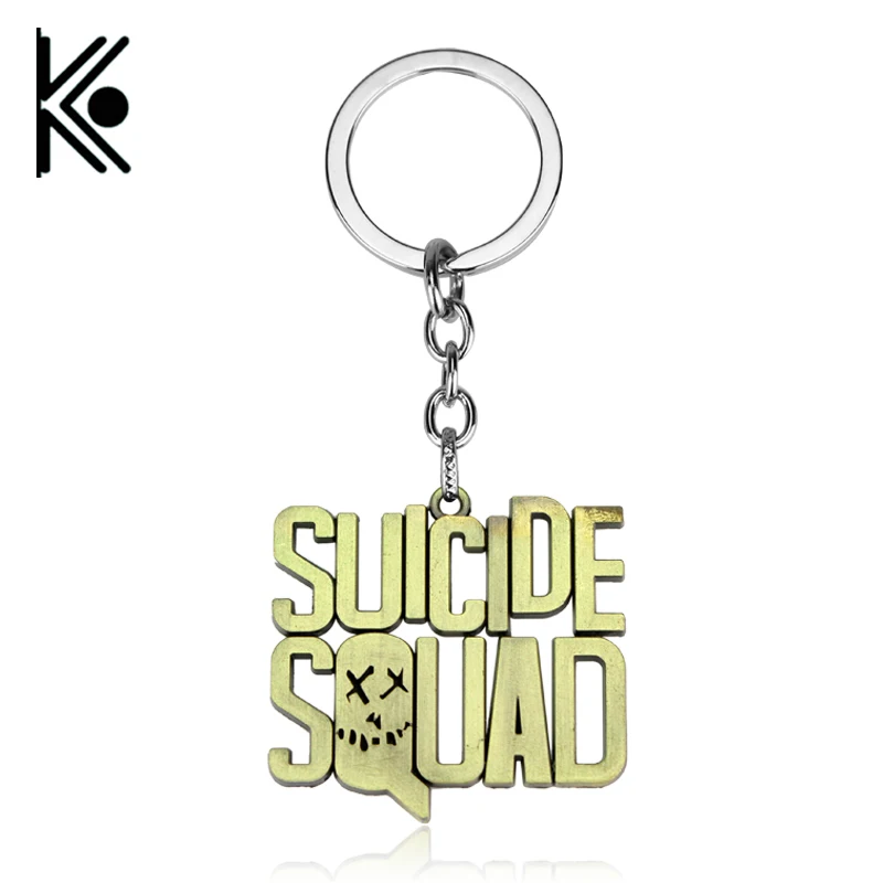 

2016 Suicide Squad Keychain New Key Rings For Gift Chaveiro Car Key Chain Jewelry Movie Key Holder H q jewelry Souvenir