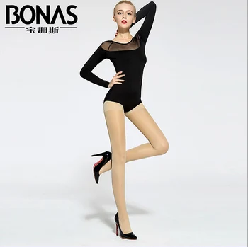 

BONAS 80D Women's sexy oil Shiny add-crotch pantyhose, yarns sexy Stockings hose,Night club Fitness Leggings sexy lingerie