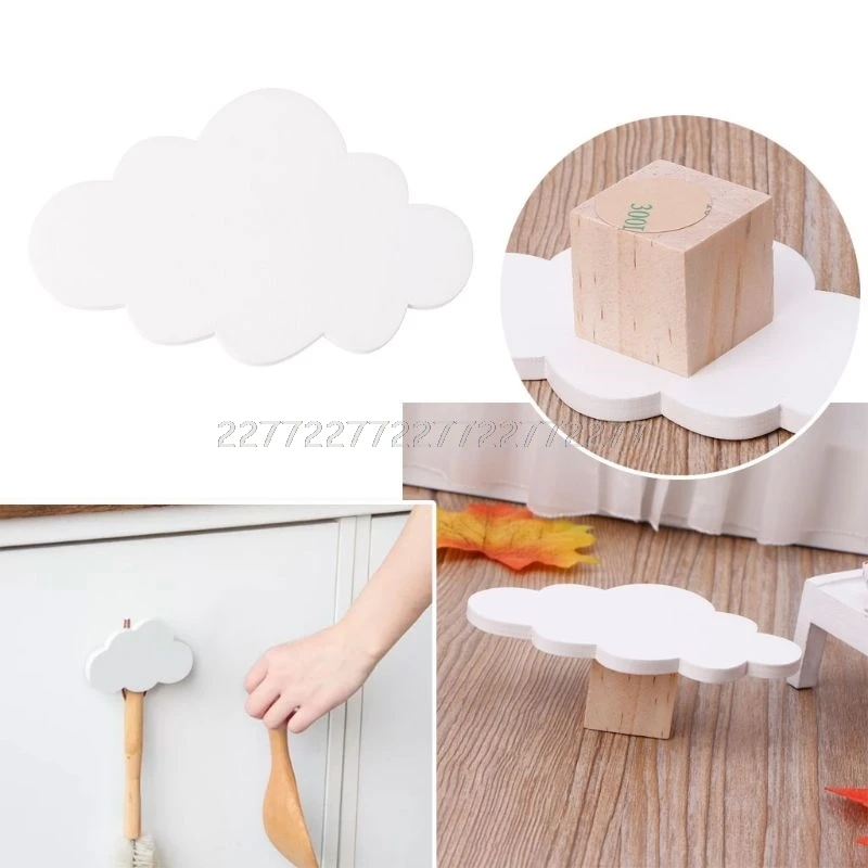 

Cute Cloud Hooks Wooden Clothes Hanger Wall Decor Children Bedroom Pendant