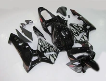 Литья под давлением пластиковые обтекатели для Honda CBR600RR 03 04 черный серебристый кузов части обтекатель комплект для CBR600RR 2003 2004 LY75