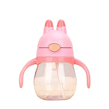 

200ml Lovely Rabbit Newborn Baby Bottles Infant Baby Children Learn to Drink Cups Training to drink Cup Bottle 2017 New