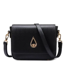 Women Leather Student Spring Brand Crossbody Bag Elegant All-Match Ladies Small Vintage Shoulder Messenger Bag Soft Solid Tote
