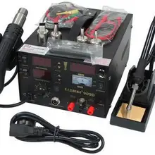 Высокое качество паяльник Saike 909D паяльная станция горячего воздуха пистолет паяльная станция с мощностью Suuply 3 в 1 220 В/110 В