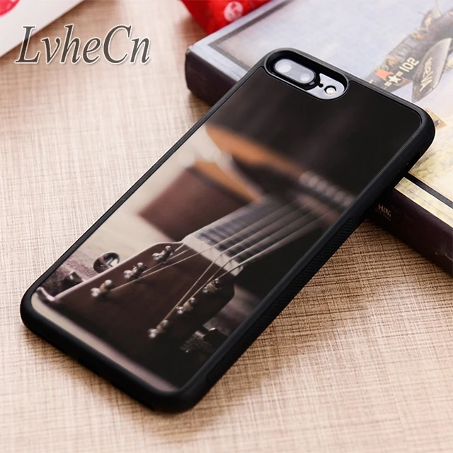 Чехол для телефона LvheCn с акустической гитарой iPhone 5 6 6s 7 8 plus X XR XS max 11 12 Pro Samsung Galaxy S8