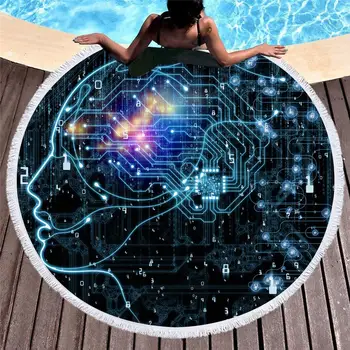 

Creative Digital printing Summer Beach Towel Microfiber Swimming Bath Towel Outdoor Sport Yoga Casual Blanket Beach Mat 2019 NEW