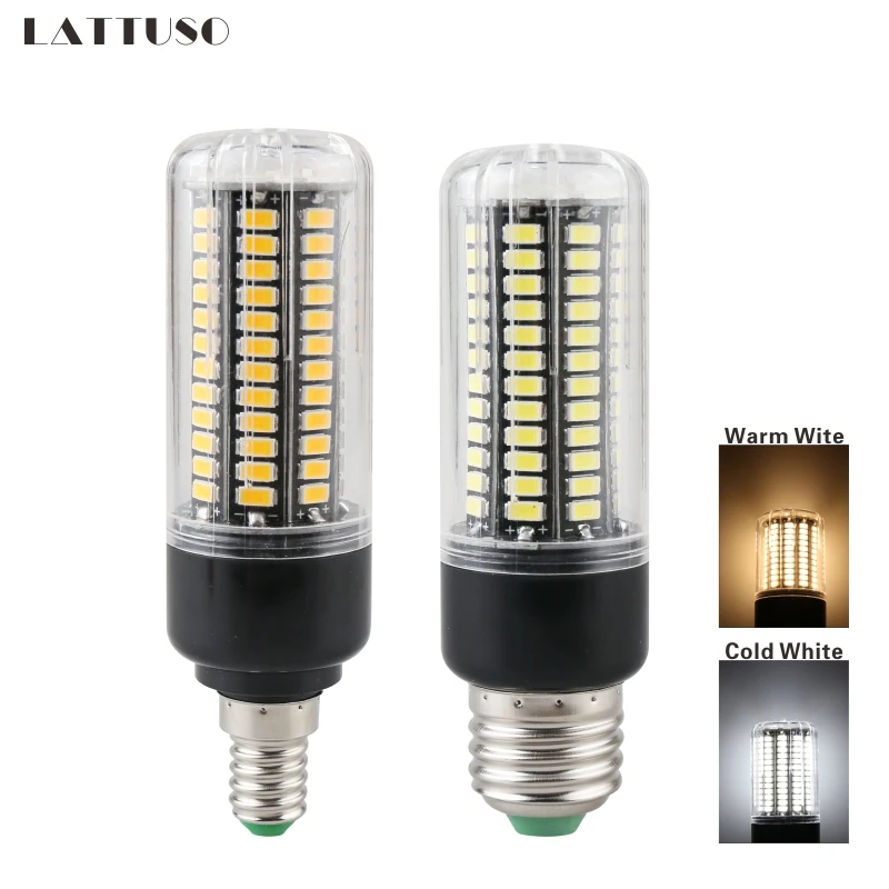 Lattuso E27 светодио дный лампа AC85-265V высокий яркий светодио дный лампы 3,5 Вт 5 Вт 7 Вт 9 Вт 12 Вт 15 Вт светодио дный мозоли E14 SMD5736 без мерцания