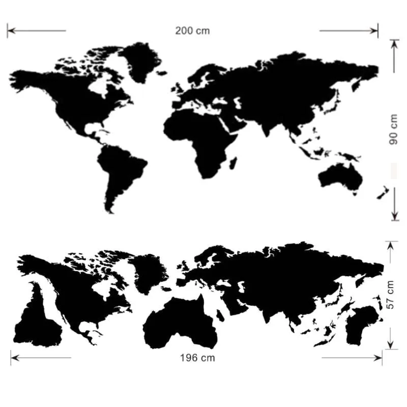 200x90 см, большая карта мира, настенные наклейки, домашний декор, для гостиной, офиса, сделай сам, виниловые Adesivo De Parede, виниловые наклейки, сделай сам, Mual Art