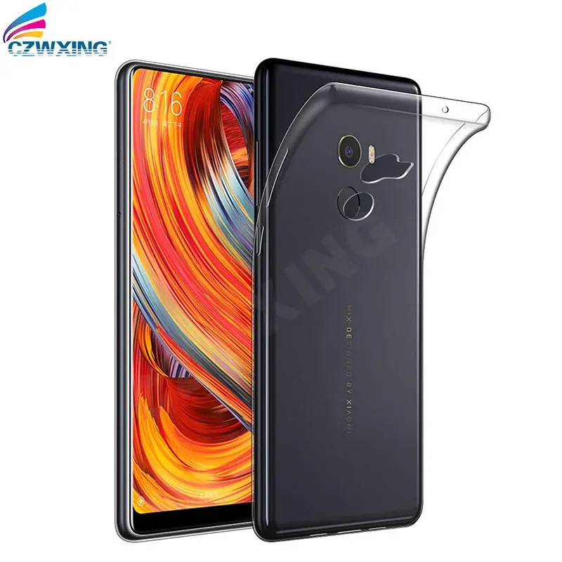 Чехол для Xiaomi Mi Mix 2 чехол Mix2 силиконовый прозрачный мягкий из ТПУ телефона Mimix2