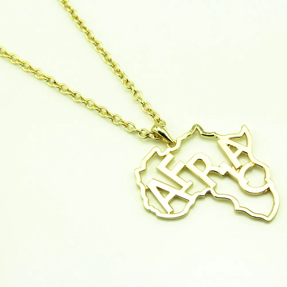 

Hot Selling Alloy Fashion Fancy Africa Map Pendant Necklace