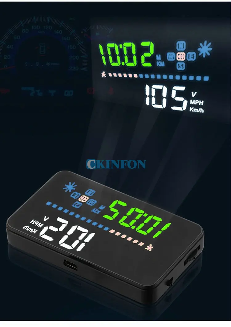 5 шт./лот новый A3 Автомобильный дисплей HUD для измерения скорости