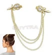 1 шт Кристалл Перья для волос Brooth контактный зажим повязка на голову украшения для волос свадебный головной убор инструмент для укладки волос модные заколки для волос