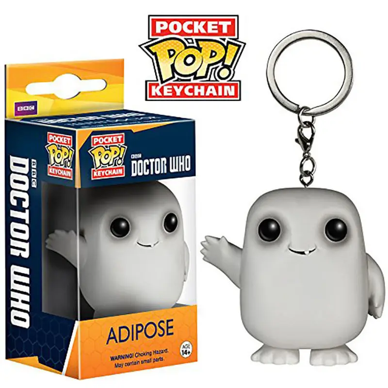 FUNKO POP Doctor Who 10th/11th/12th Adipose Blue TARDIS Police Box Keychain Action Figure Toy for children gift with Retail Box 