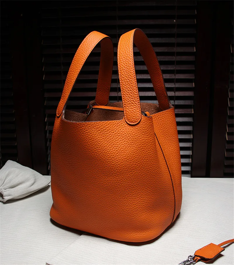 Bolsos Mujer Women's Bucket Bags For Female Bag Genuine Leather Brand Designer Ladies Crossbody Messenger Bags Top Luxury Bucket (16)