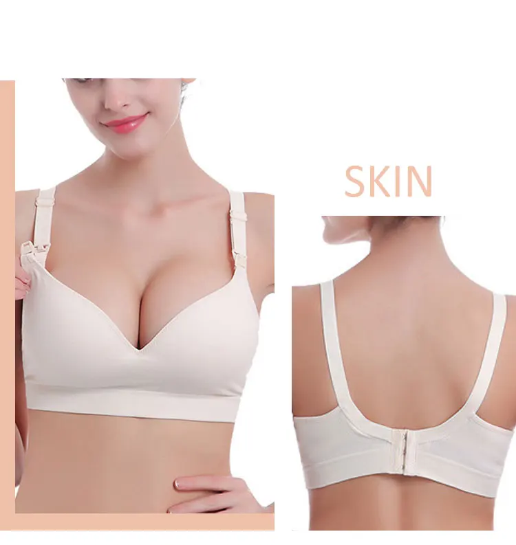 Front Buckle Bra 100% Cotton Pregnancy Clothes Pregnancy Breastfeeding Bras Maternity Wear Brassiere Underwear 5c Nursing AB (5)