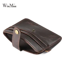Роскошный мужской кошелек, зажим для денег, кошельки, Ретро стиль, crazy horse, кожа, кредитный держатель для карт, натуральная кожа, кошелек для банковских карт