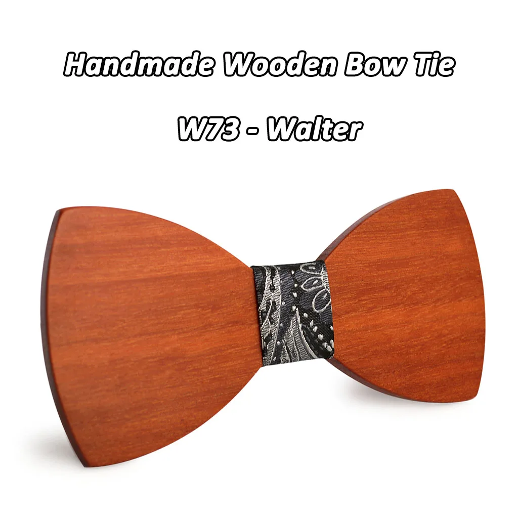 Mahoosive бабочка деревянный галстук бабочка отличный подарок для мужчин Свадебный цвет галстук галстуки gravata - Цвет: W73