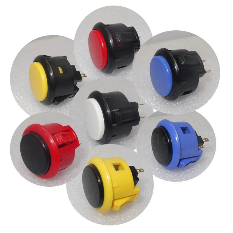 

8Pcs/lot Original Sanwa OBSF-30 Push Button Two-color 30mm for Arcade Game Machine-game machine parts jamma game kit