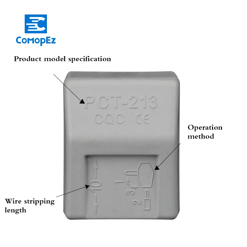 100 шт. 3Pin Универсальный Компактный клеммный блок Мини Быстрый Разъем Push in разъем