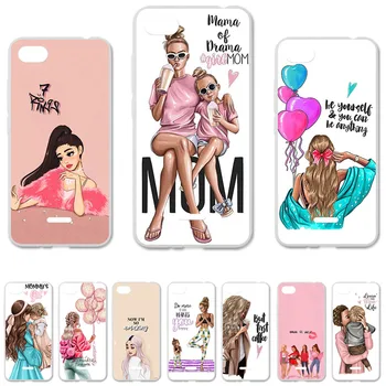

Mi A3 Phone Cases for Xiaomi Redmi 8A Case Siliocne Soft Cover Xiaomi Redmi 7A 7 8 Bumper Black Hair Baby Mom Girl Redmi 6A