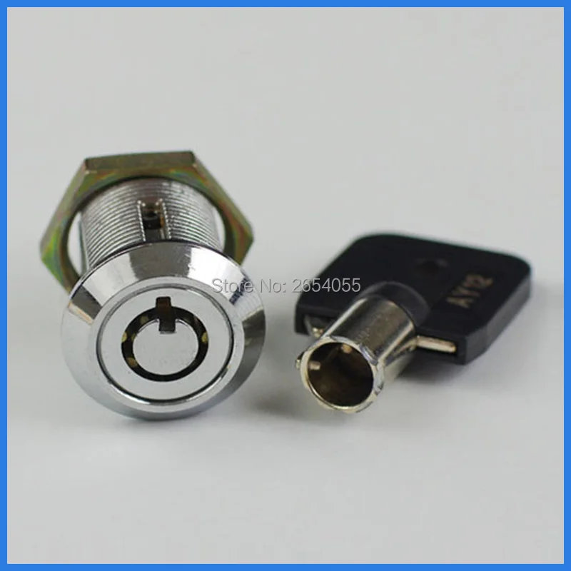 Buy 10 pcs 23mm quarter turned round key push lock