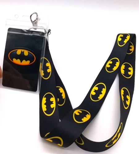 

Retail 1 pcs Batman Neck Strap Lanyards Card Holders Bank Neck Strap Card Bus ID Holders Rope Key Chain L2