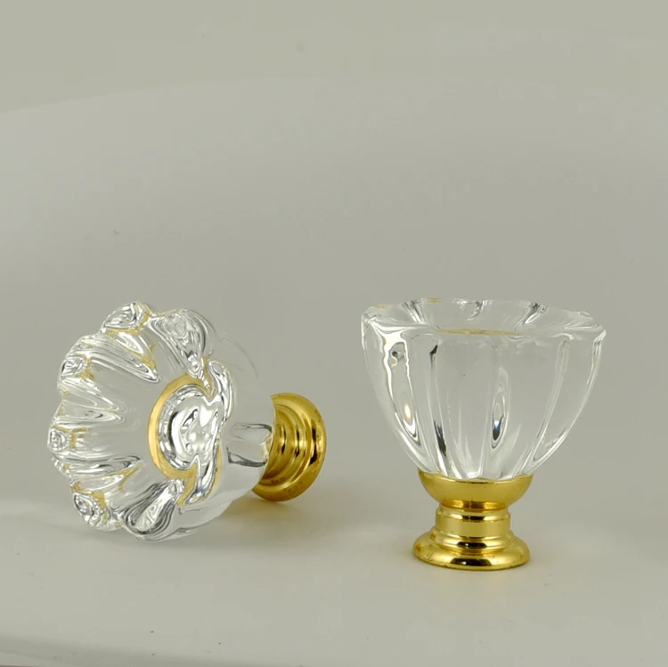 Us 11 43 12 Off 5pcs 32mm Crystal Flower Cabinet Knobs Kitchen Bedroom Drawer Cupboard Closet Dresser Handles Pull Furniture Diy Knob Gold Base In