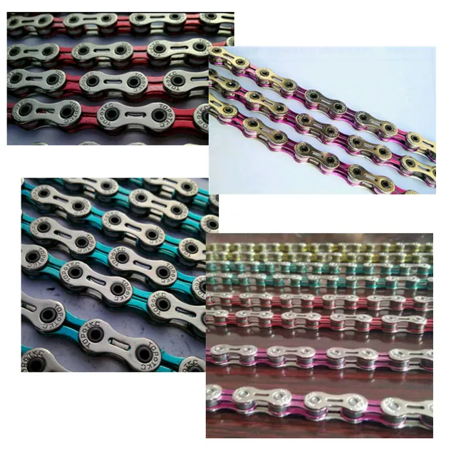 colored bicycle chain