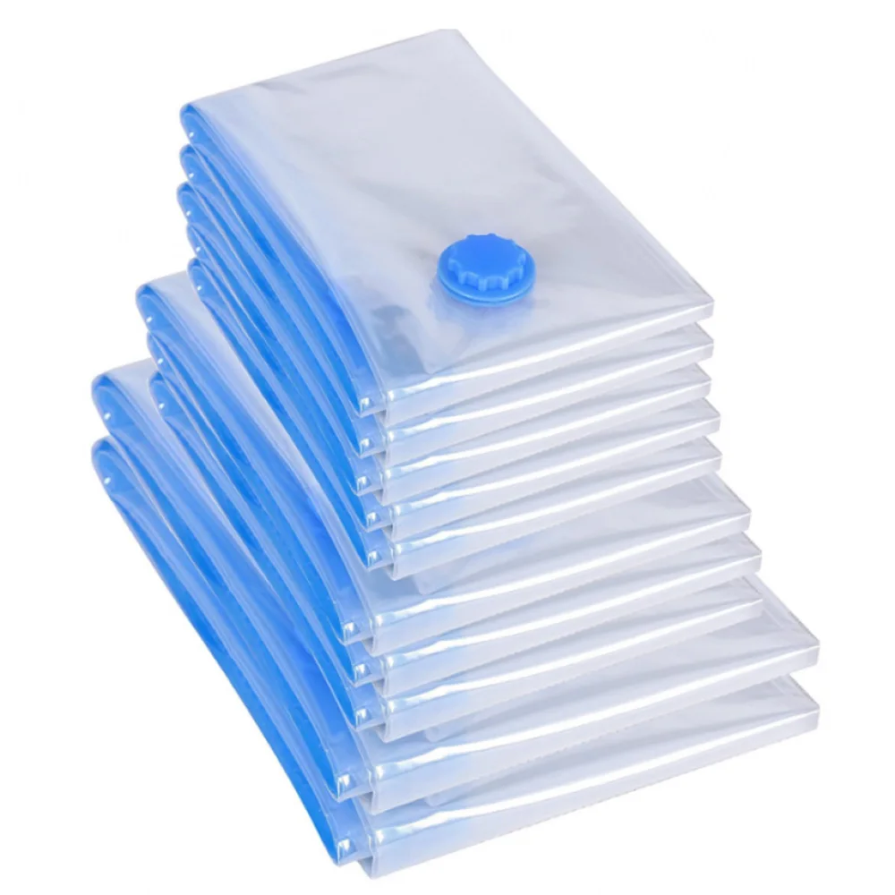 20pcs Clothes Vacuum Storage Bag 3 Sizes Transparent Frame Foldable Large Seal Compression Home Travel Space Saving Bag