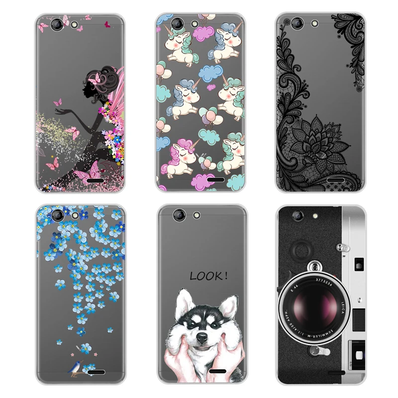 

Case For Vertex Impress lion 3G 5.0 Inch Transparent Printing Drawing Silicone Phone Cases Cover For Vertex Impress Lion 5.0