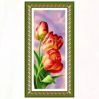 

Square diamond mosaic painting diamond embroidery cross stitch flower tulips - 3d diy full crystals icons kits 559HH