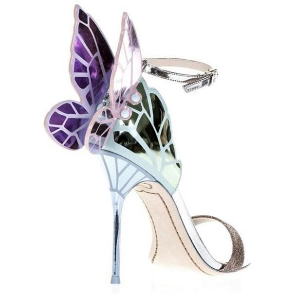 Новейшая модель, разноцветные женские Босоножки с открытым носком из лазерной кожи, женские пикантные туфли на высоком каблуке с золотым блестящим ремешком, модные свадебные туфли, размер 41