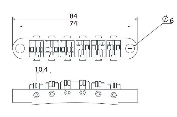 Billig 1 satz Tune O Matic Roller Sattel Brücke LP SG E gitarre Brücke (#0678) MADE IN KOREA