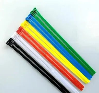 50 шт./лот 8*400 мм снимаемые петли отступление стиль галстук-бабочка петлевые стяжки многоразовые ремешки для кабелей