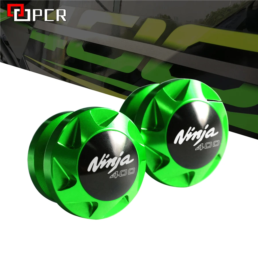 

logo " Ninja400 " For KAWASAKI NINJA 400 2018 cnc Aluminum Swingarm Spools slider motorcycle stand screws
